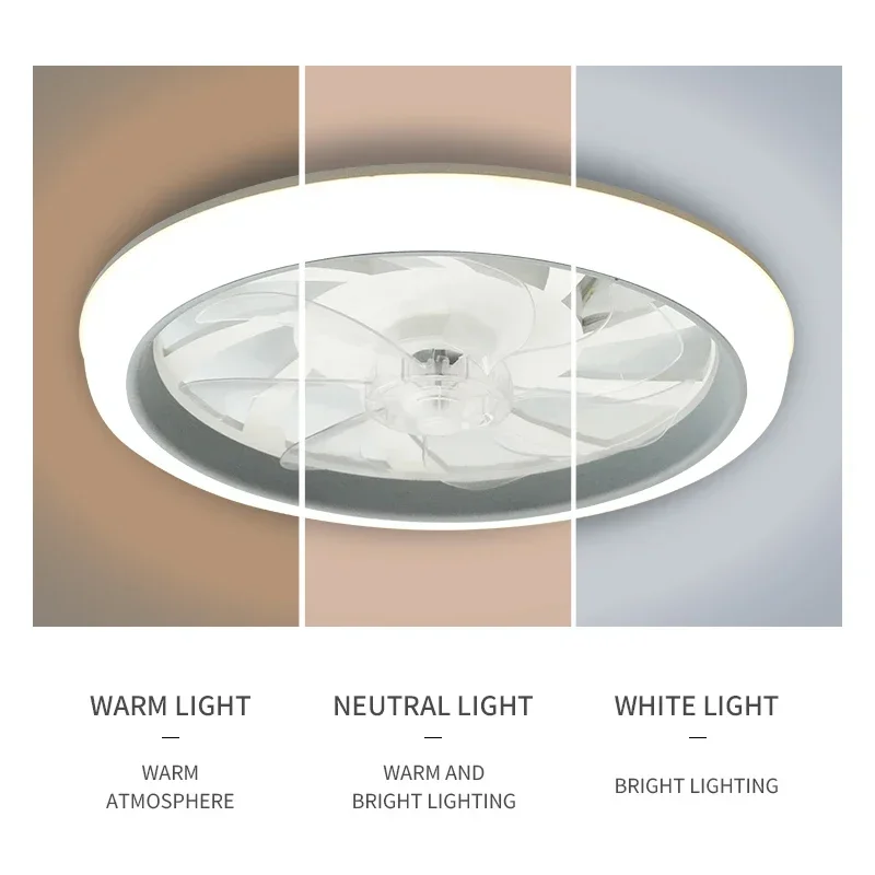 LED Ceiling Fan Light with Remote Control and Unlimited Dimming At Level 6 Wind Speed for Living Room and Bedroom Lighting