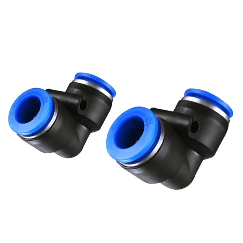 PV-6/8/10/12  Air Connectors 4 6 8 10 12 14mm Pneumatic Fitting Quick Connect 2-way Elbow Plastic Pipe Water Hose Tube Connector