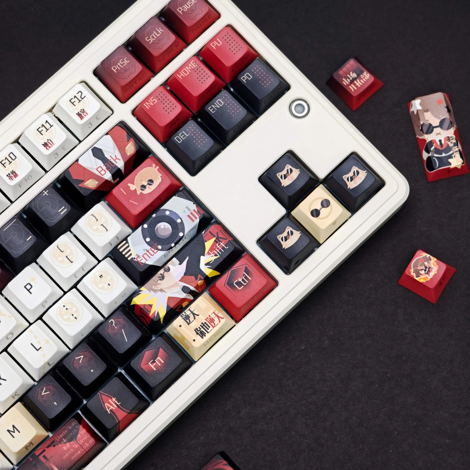 MAIMOOO Honkai: Star Rail Lyndon Skott Keycap Cherry Profile PBT Sublimation Custom Anime Game Keycaps for Mechanical Keyboard