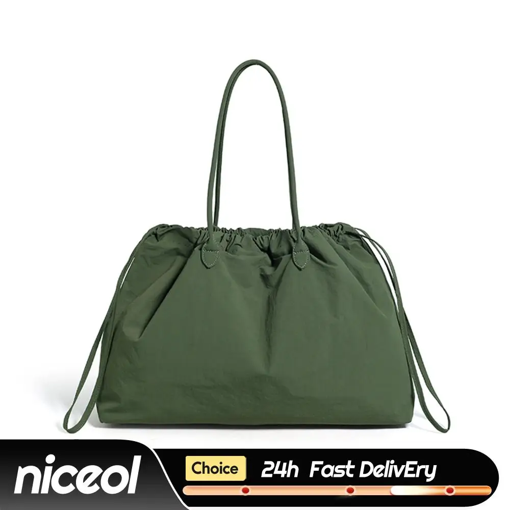 

Nylon Solid Color Shoulder Bag Underarm Shoulder Bag for Women and Men Travel Gym Work & Daily Use