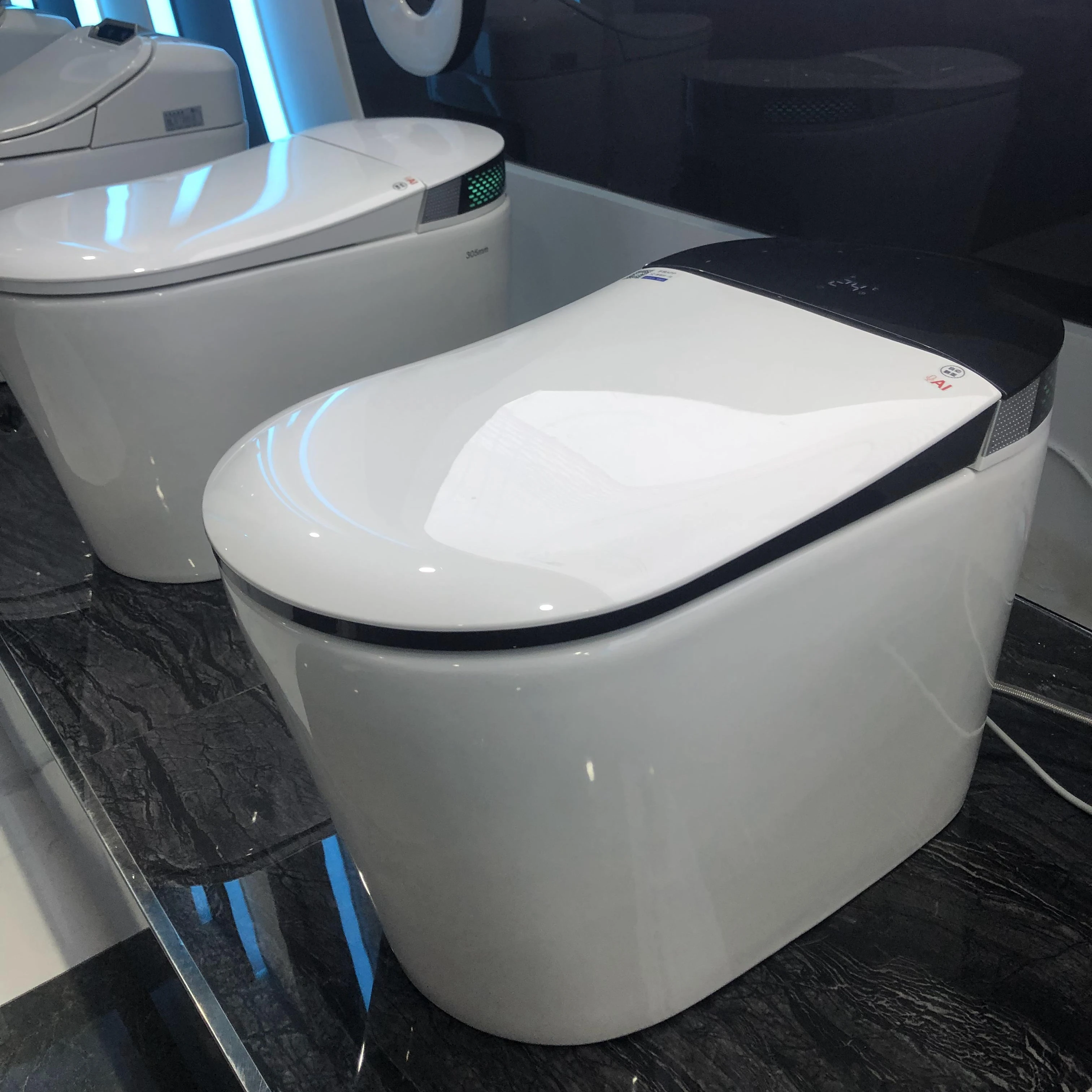 

Auto Flush Round Electronic Automatic Bidet Electric U Shape Floor Mounted Ceramic WC One Piece Intelligent Smart Toilet