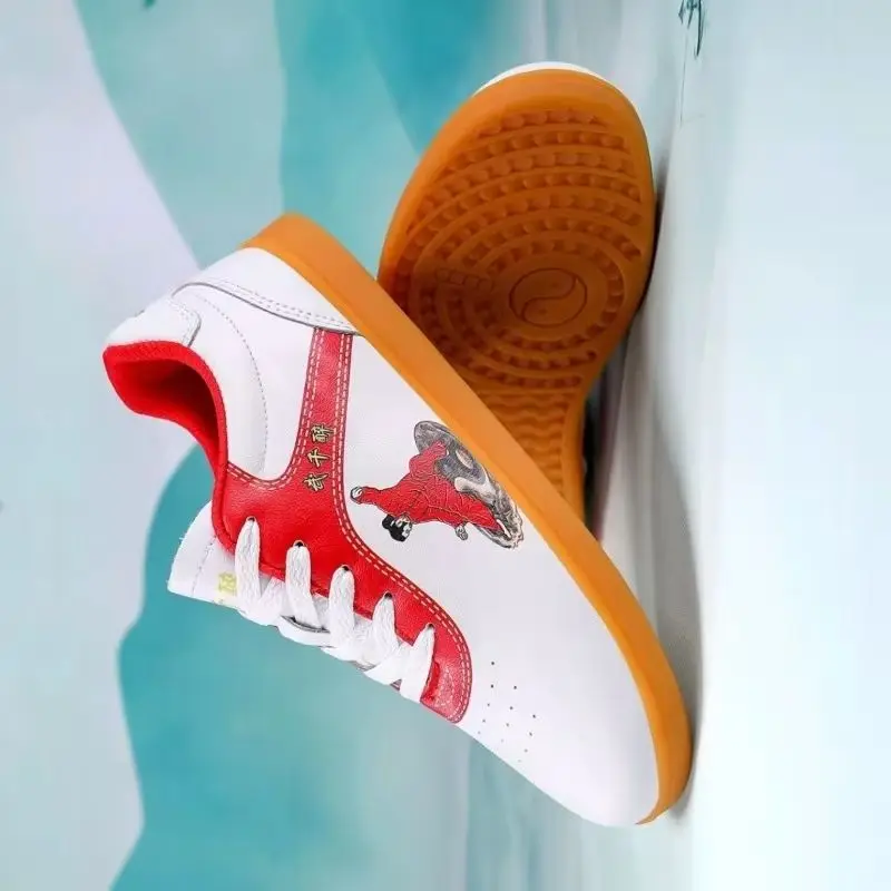 

Новинка 2026: Мужские износостойкие кроссовки для тай-чи и боевых искусств из двухслойной воловьей кожи, нескользящие, дышащие, парные спортивные туфли