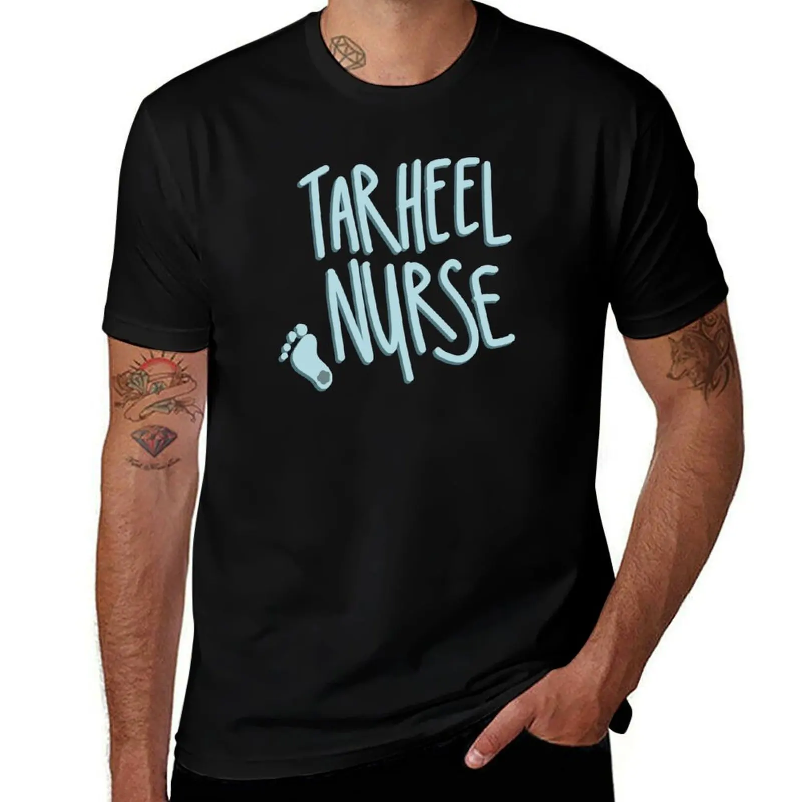chapel hill tar heel nurse T-Shirt Casual Trendy Short Sleeve T-Shirt
