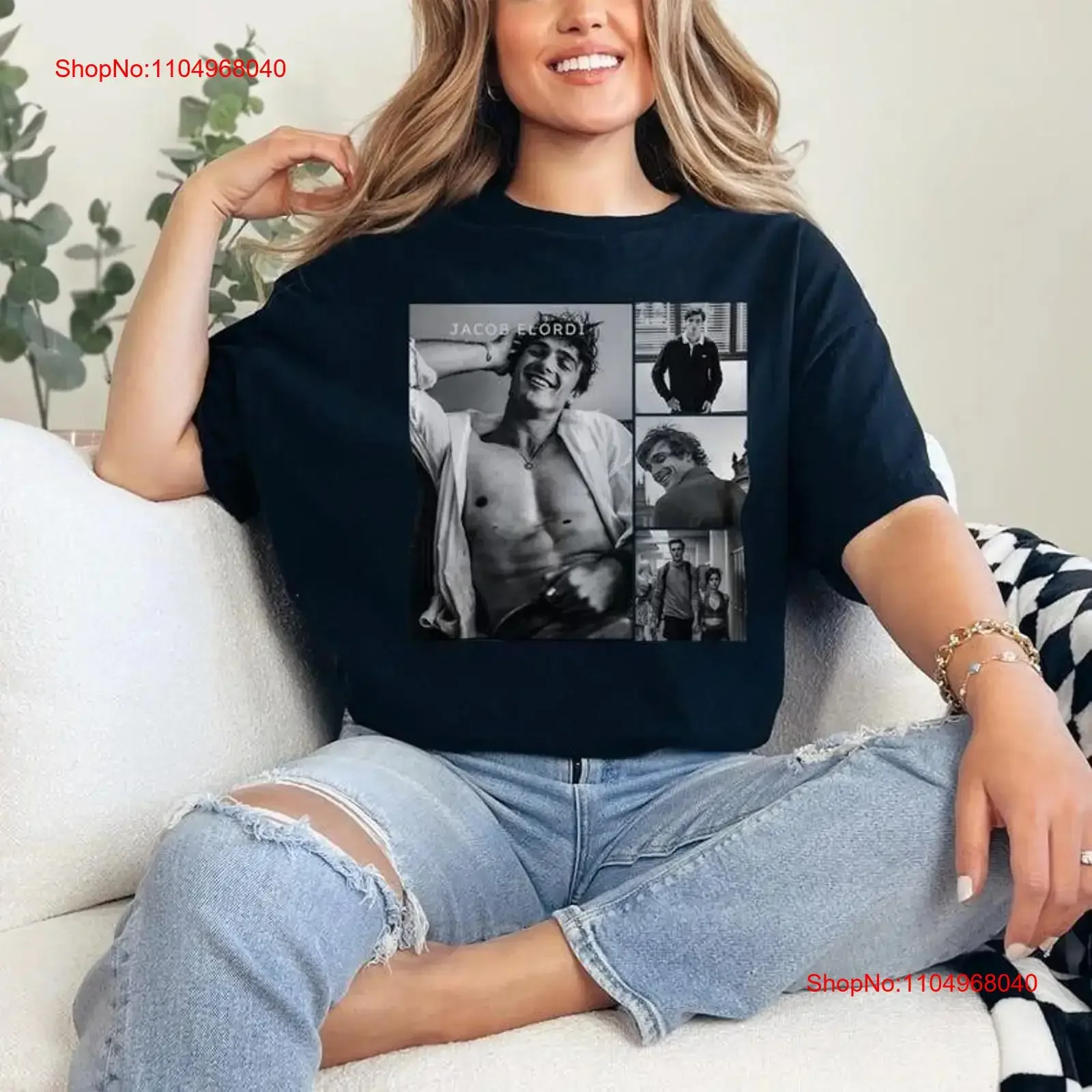 T-shirt Jacob Elordi Vintage Saltburn Euphoria Fan, manches longues ou courtes, vêtements de créateur vintage lavés, décontracté pour homme