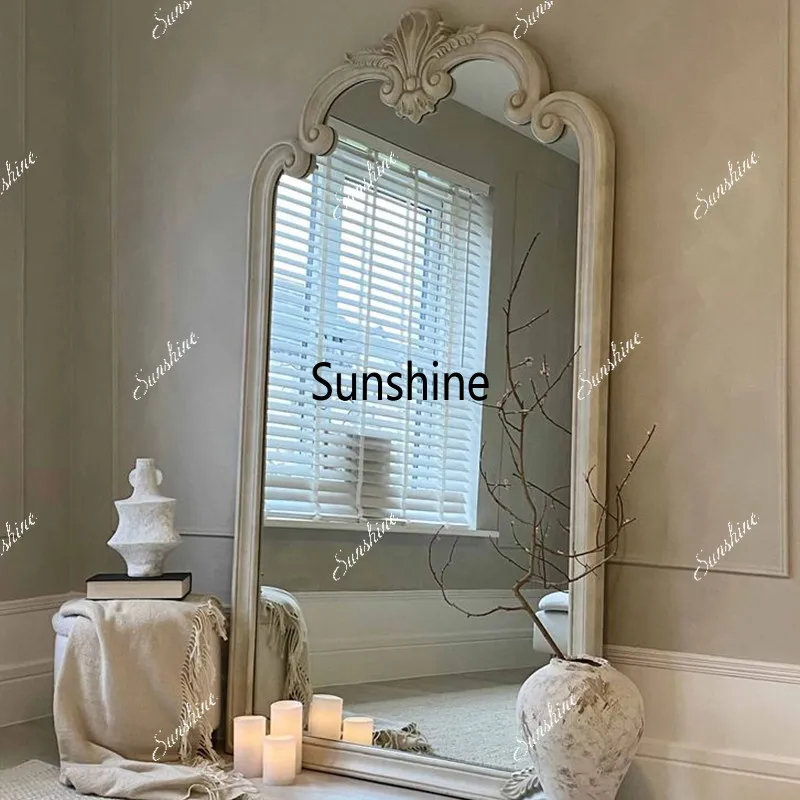 Household living room wall-mounted full-length mirror special-shaped floor-to-ceiling large mirror