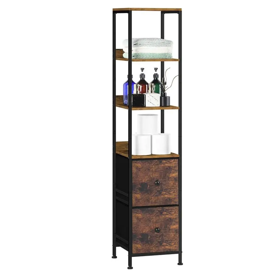 

Tall Bathroom Cabinet, Narrow Storage Cabinet with Drawers Tall Slim Floor Cabinet, Bathroom Organizers and Storage for Small Sp