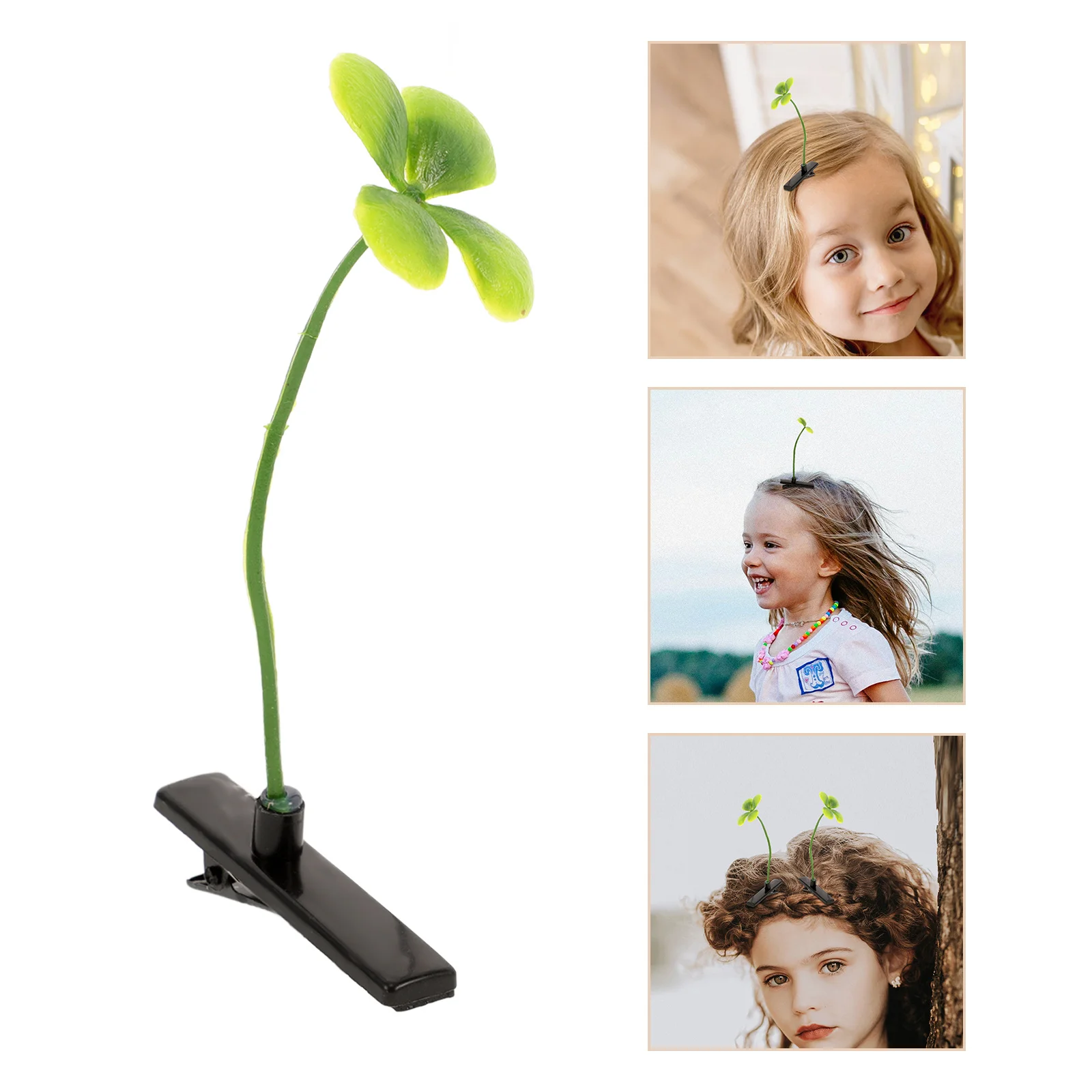 

40pcs Clover Hair Clips Plant Theme Cute Hairpins For Girls Durable Kids Hair Accessories For Cosplay Birthday Baby Shower