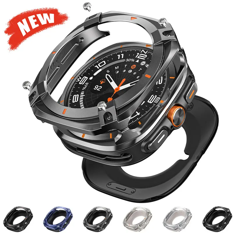 Metall-Schutzhülle für Samsung Galaxy Watch Ultra2025, 47 mm, Luxus-Uhrenstoßstangen-Gehäuse für Galaxy 7 Ultra 47 mm, robustes Gehäuse-Werkzeug