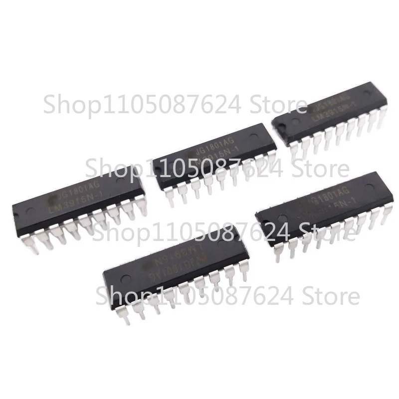 ZZZ 5pcs LM3915 LM3915N-1 DIP-18 LED Bar Dot Display Driver IC