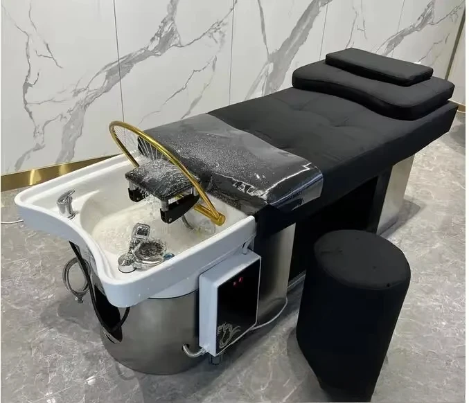 Hairdresser shampoo bed  modern ceramic basin hairdresser hair salon special Thai lying down massage