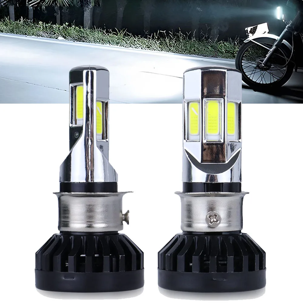 6 Sides LED Lamp Motorcycle 12V H4 HS1 BA20D P15D H6 Rtd Universal motor headlight led bulb 35W hi-low beam turbo moto fog light