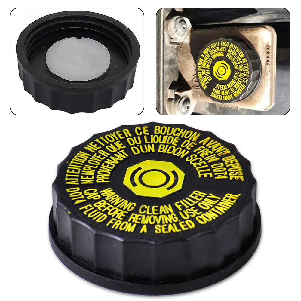 Brake Fluid Reservoir Cap Cover For 206/306/307/308/408/508 2007-2015, Black Plastic Tank Lid Replacement Part