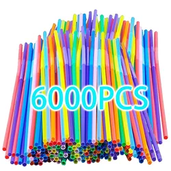 50-6000PCS Colorful & Black Drinking Straws cocktail Cola Straw Beverage Straws Bar Party Wedding Kitchen Top Straws Wholesale