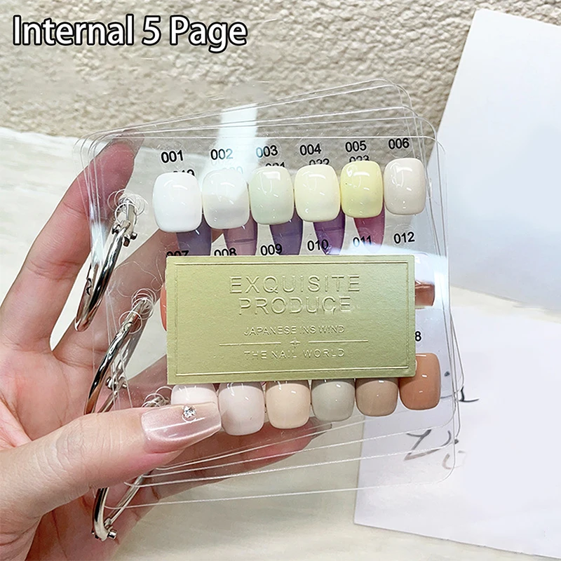 แบบพกพา Mini Nail Art ชิ้นอะคริลิคนิทรรศการ Photo Album การ์ดคลิป DIY Simple อัลบั้ม Storage Book