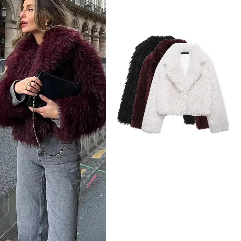 

Spring New Faionable ort Fur Coat Women's Design Eco-friendly Long Sve Street Sle Regular Sve Length ort Coat