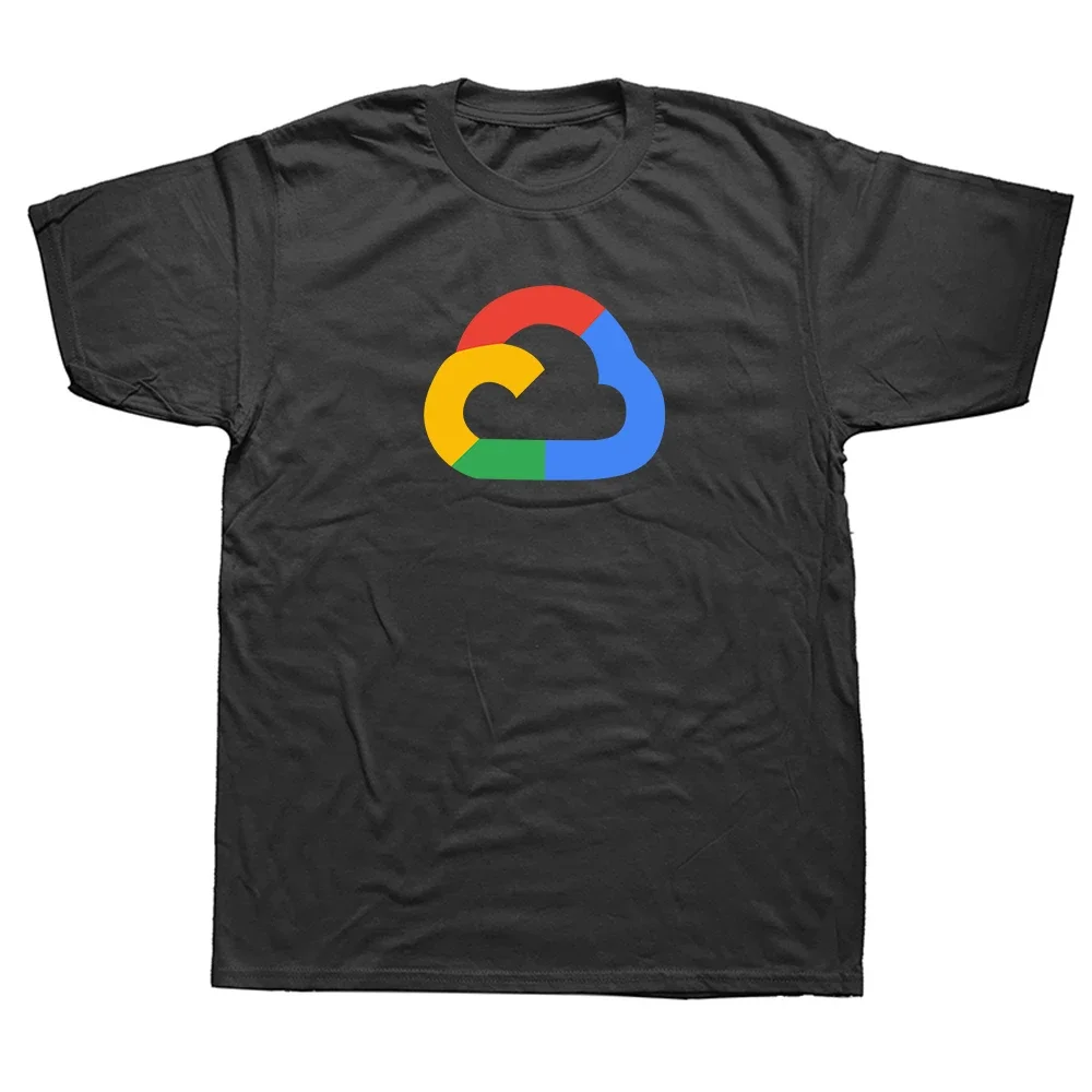 

Men's Google Cloud Design Funny T Shirt for Men Husband Dad Groom Clothes Humor Tees Cotton Short Sleeve T-Shirt style tops man