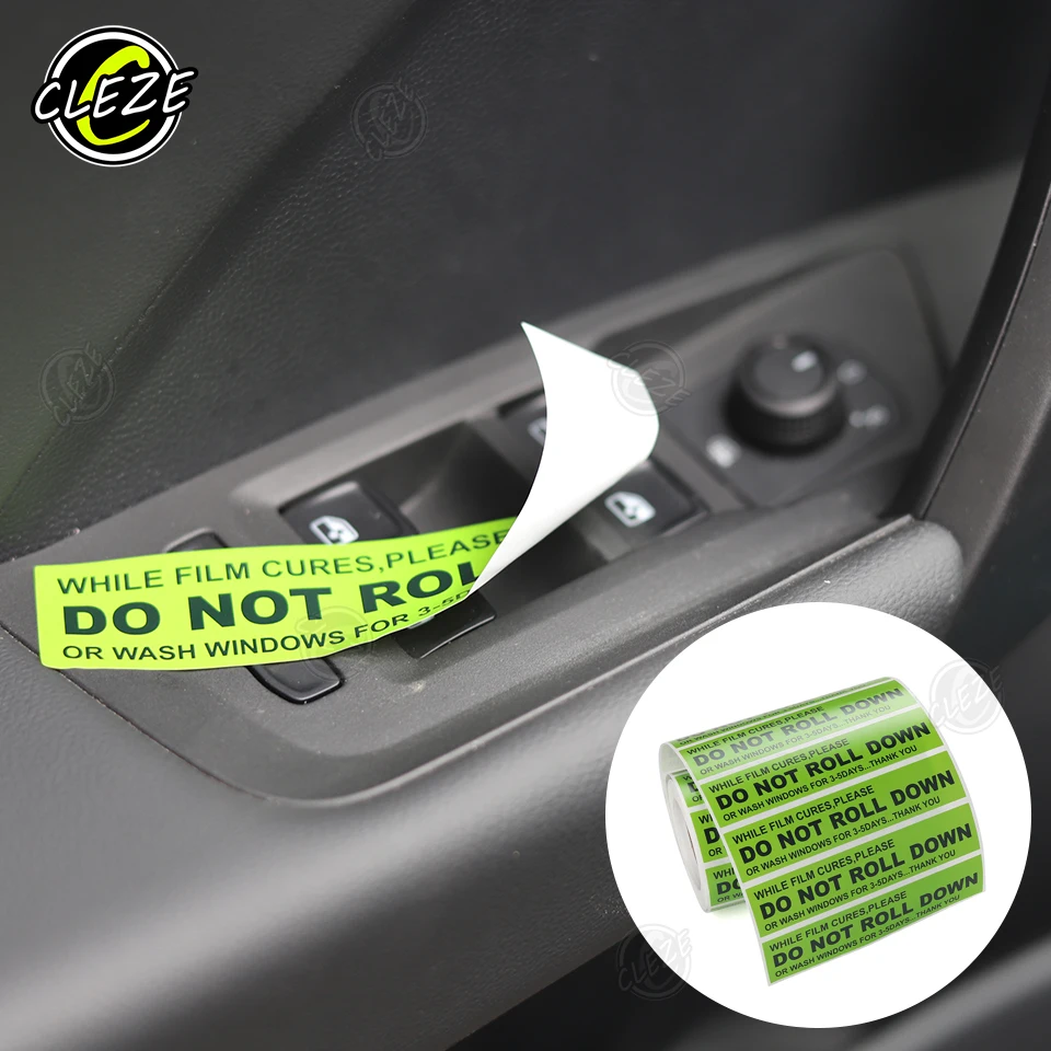 CLEZE Hot Sales Safety Mark Reflective Tape Car Window Roll DO NOT ROLL DOWN Sticker Styling Vinyl Sign Making Accessories