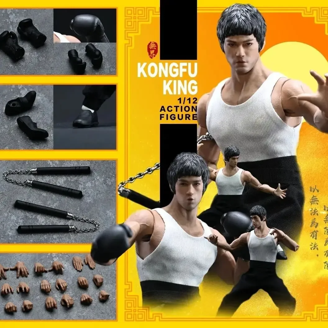 

In Stock Nwtoys 1/12 Kung Fu King 1st Generation Grandmaster Cloth Clothes Movable Doll For Collecting Birthday Gifts