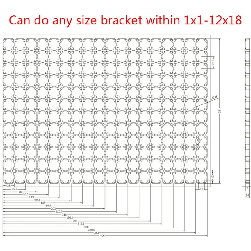 21700 Battery Holder Bracket Cell Safety Anti Vibration Plastic Battery Brackets