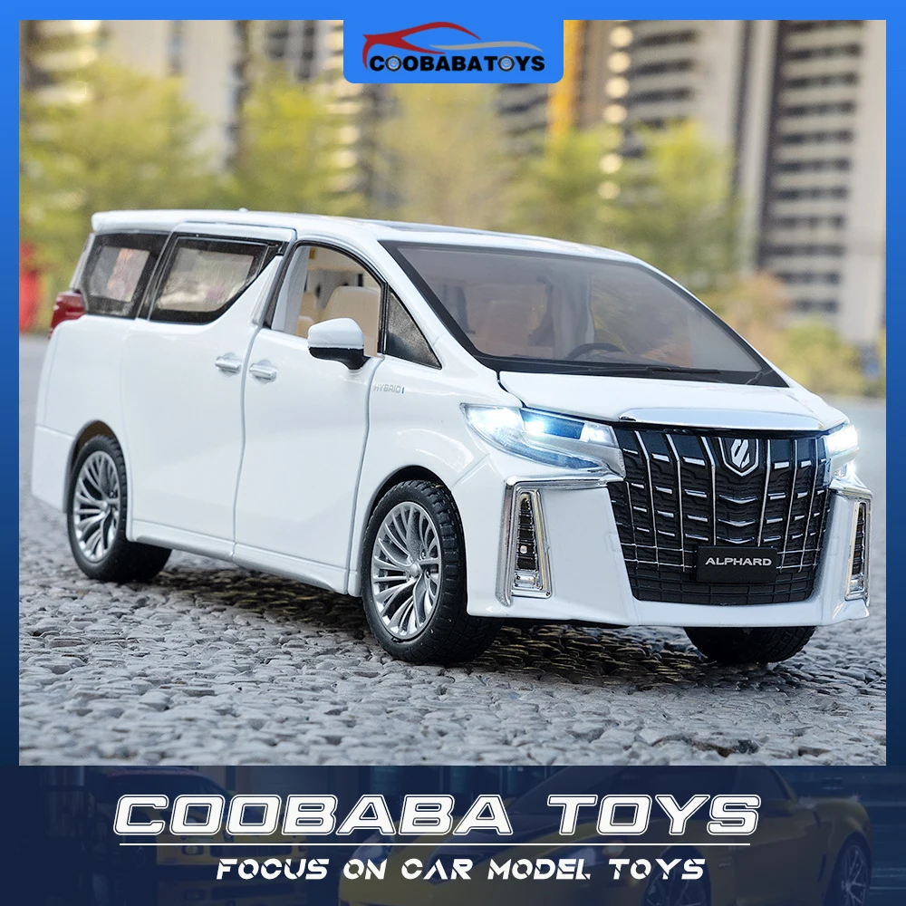 

Scale 1/24 Alphard MPV Metal Diecast Alloy Toy Car Model Gift For Boys Children Kids Toys Vehicles Hobbies Collection Pull Back