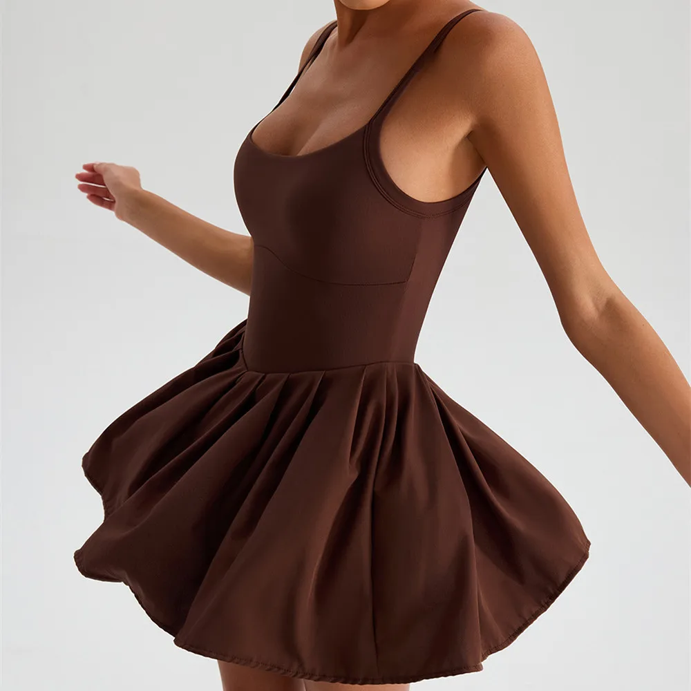 وسادة المرأة تنس اليوغا مجموعة قطعة واحدة فستان رياضة الغولف الريشة Skorts مكافحة السراويل رياضية ملابس نشطة فستان رقص XP123