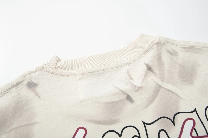 Vintage T-Shirt mit Kriegerinnen-Grafik für Männer, Distressed Gradient Washed Tee, Oversized Hip-Hop T-Shirts, Streetwear, Y2k-Kleidung, C – Detail 8