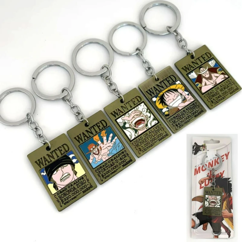 

One Piece Pendant Wanted Order Luffy 3 Billion Double Brand Luo Double Brand Reward Key Chain Cartoon Animation Alloy