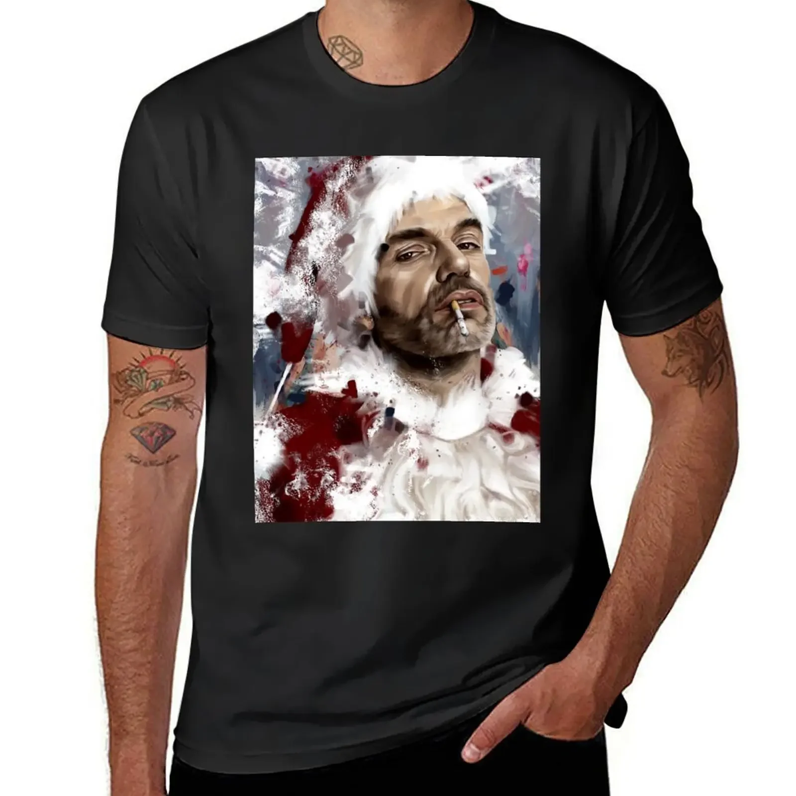 

Bad Santa T-Shirt blacks vintage graphic tee for a boy plus size clothes men clothing