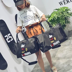 Disney Mickey mouse waterproof cartoon bag shoulder student bag luggage lady bag hand travel Boarding big package handbags