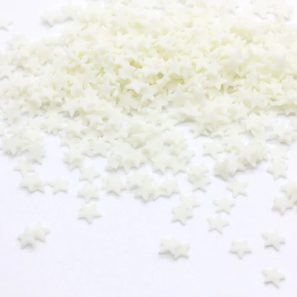 50g Luminous Star Moon Slices Polymer Hot Clay Sprinkles for Crafts DIY Making Nail Arts Decoration DIY Scrapbook Phone Decor
