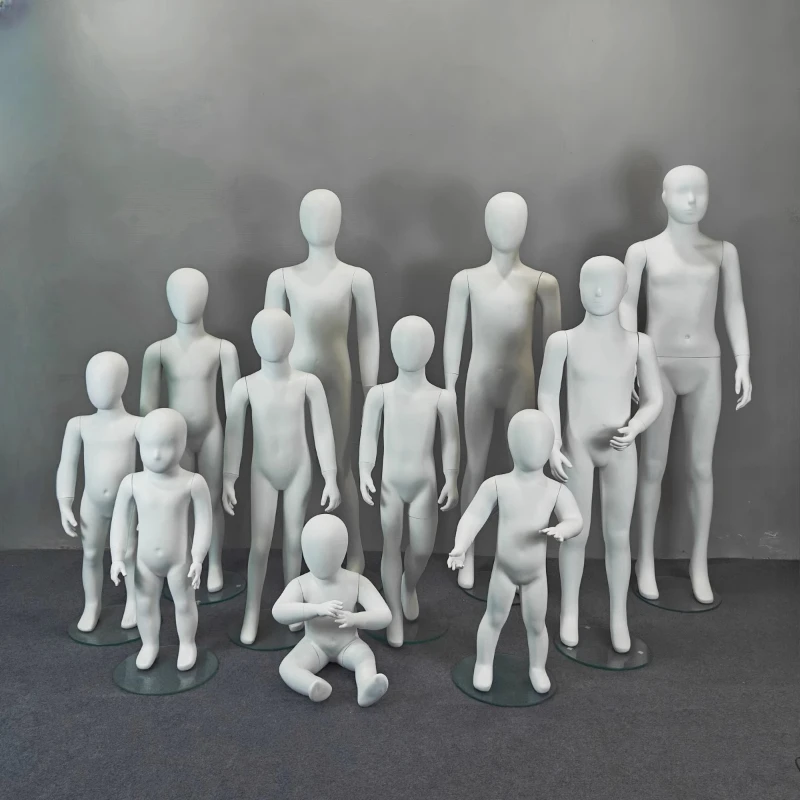 

Children's clothing model Children's clothing display props FRP dumb white child baby fake human mold send base