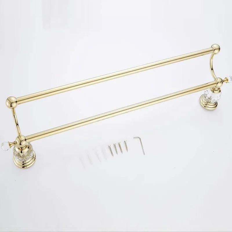 Golden Towel Rack Stainless Steel Towel Bar Towel Hanging European Toilet Pendant Shelf Bathroom Hanger
