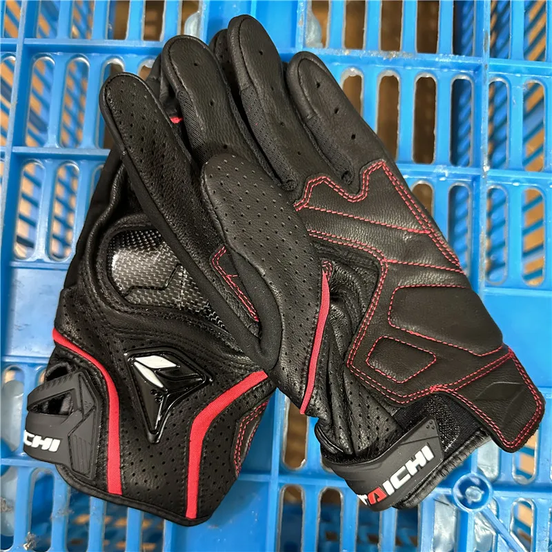 Frühling Herbst Atmungsaktive Leder Motorrad Handschuhe 391 390 Männer Outdoor Motocross Motorrad Reiten Handschuh Guantes Moto – Detail 5