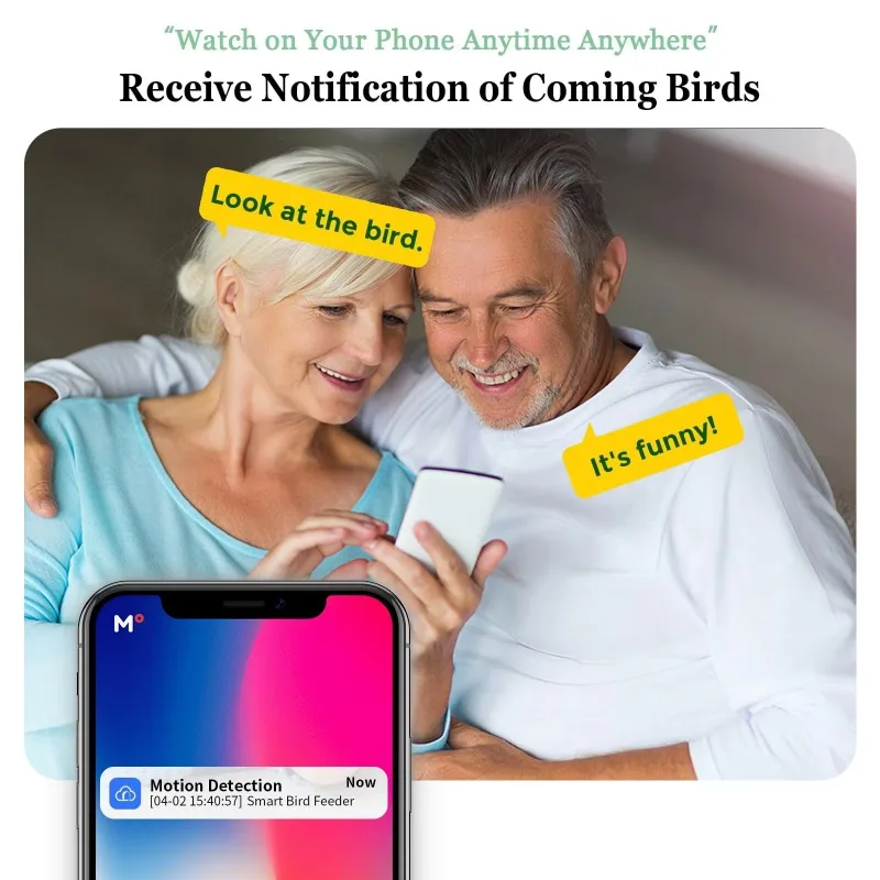 5MP WIFI Battery Camea With Solar Panel 10000+Species Bird AI Identification S-mart Bird Feeder Camera bluetooth Fast Connection