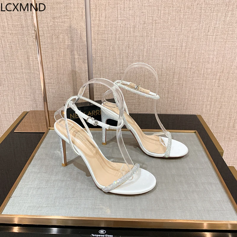 High Quality Sandal High Heels for Women 2022 Summer New sexy Square Toe Diamond Sandal Versatile Stiletto Heels for Women