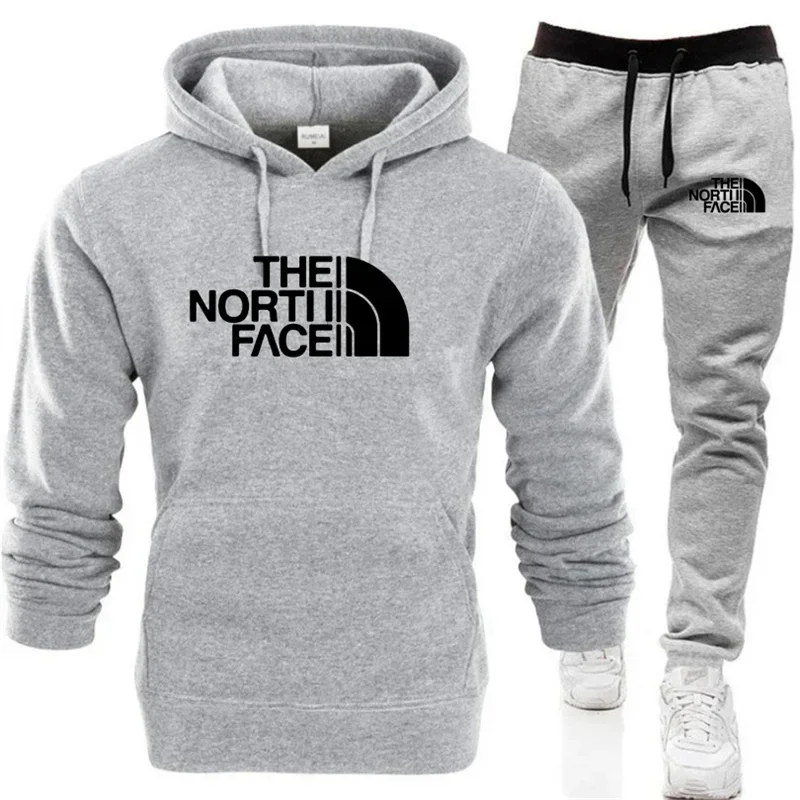 Men's sweatshirt set for autumn and winter, two-piece sweatpants set, fashionable, comfortable and casual jogging sportswear