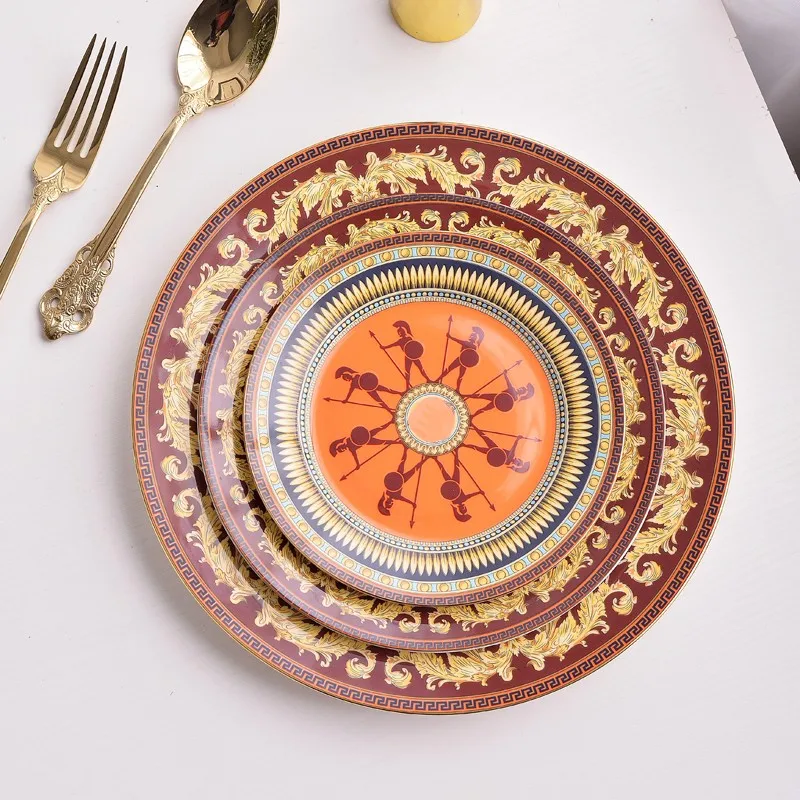 

European Hero Series Tableware Plate Dish Western Cuisine Plate Dim Sum Plate Display Plate Dinner Plate Ceramic Plate