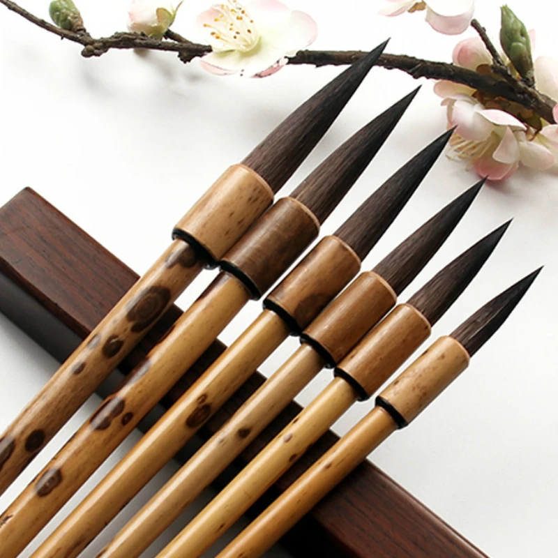 Mouse Whisker Chinese Painting Calligraphy Brush Pen Set Weasel Hair Traditional Painting Brush Drawing Regular Script Brush Set