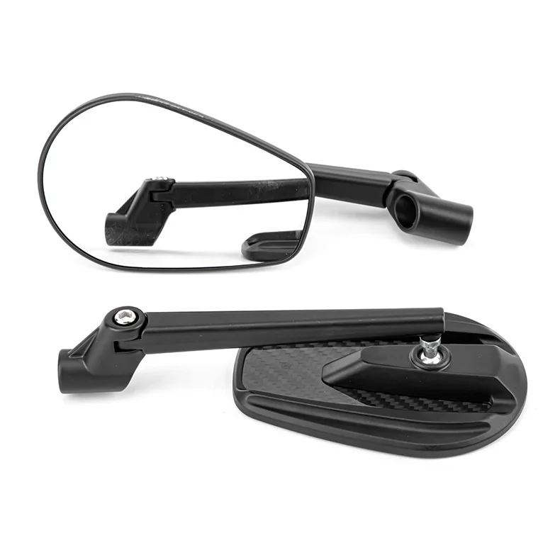 

Carbon Fiber Motorcycle Mirror Scooter E-Bike Rearview Mirrors Electrombile Back Side Convex Mirror 8mm 10mm