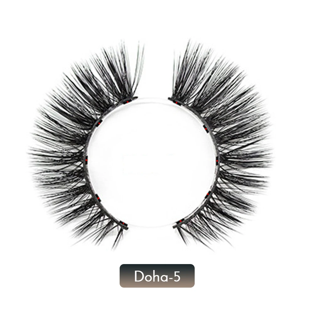 1 Pair 3D Natural Magnetic Eyelashes Invisible Magnetic Lashes Mink Eyelashes Magnet Mink Lashes Thick Full Strip False Eyelash