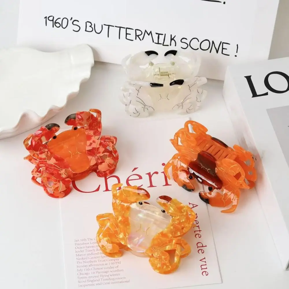 

Fashion Sweet Crab Acetate Hair Clip Lovely Geometry Ocean Animal Shark Clip Novetly Ponytail Clip Creative Hair Claw Travel
