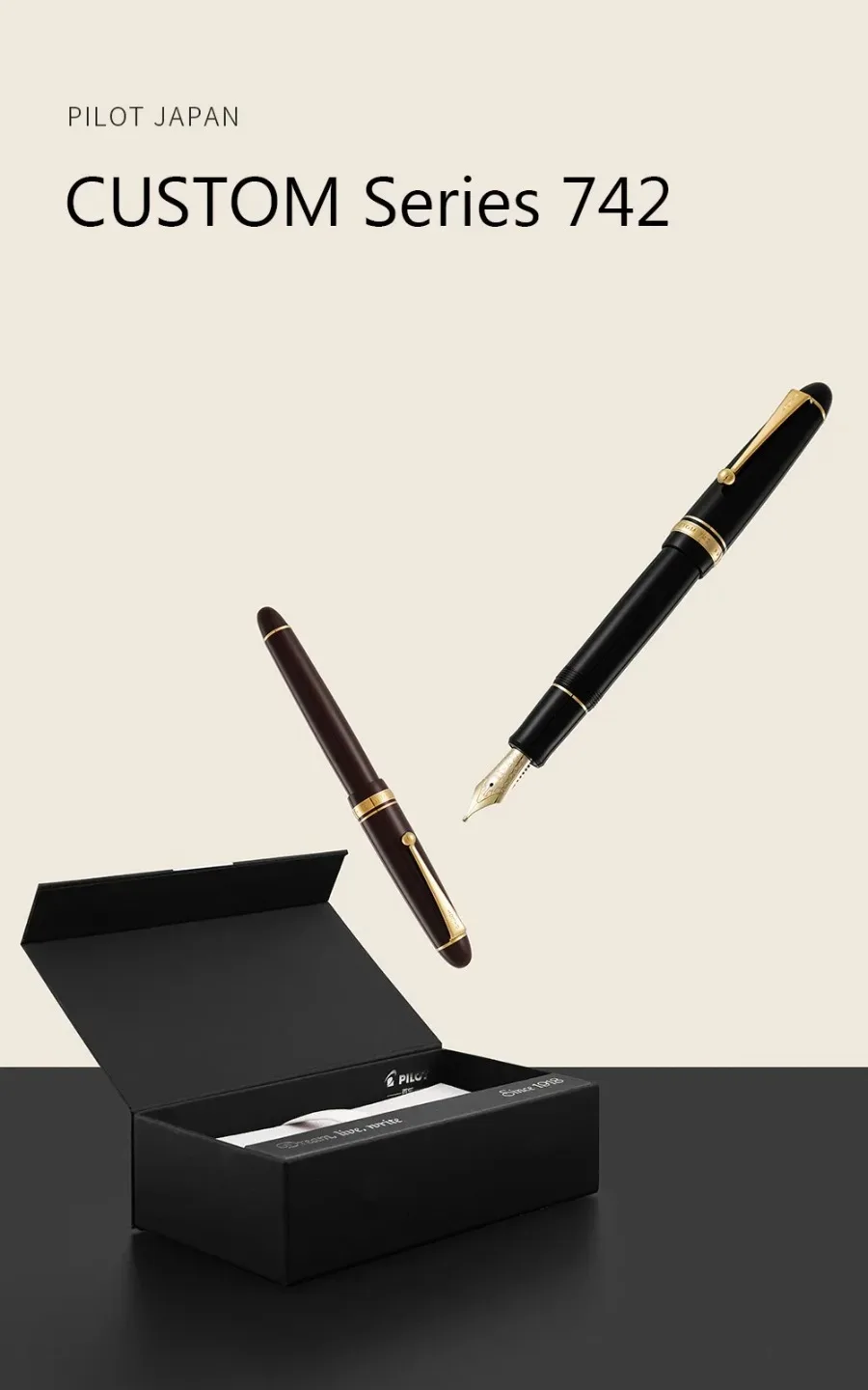

Ручка-пенал PILOT 742 для Японии – золотой стержень №10 из 14-каратного золота (FA/SFM/BB), серия CUSTOM, большая золотая ручка, каллиграфия FKK-2000R, подарочная ручка