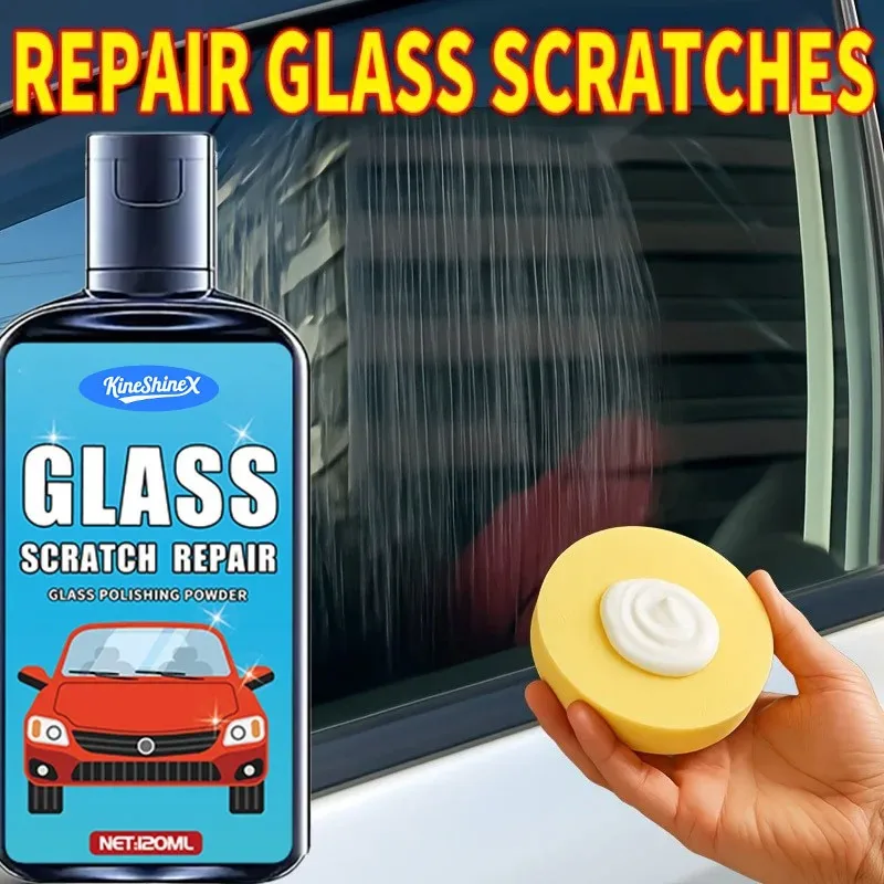 Automotive glass repair, windshield damage repair tools, scratch repair agent and glass repair fluid
