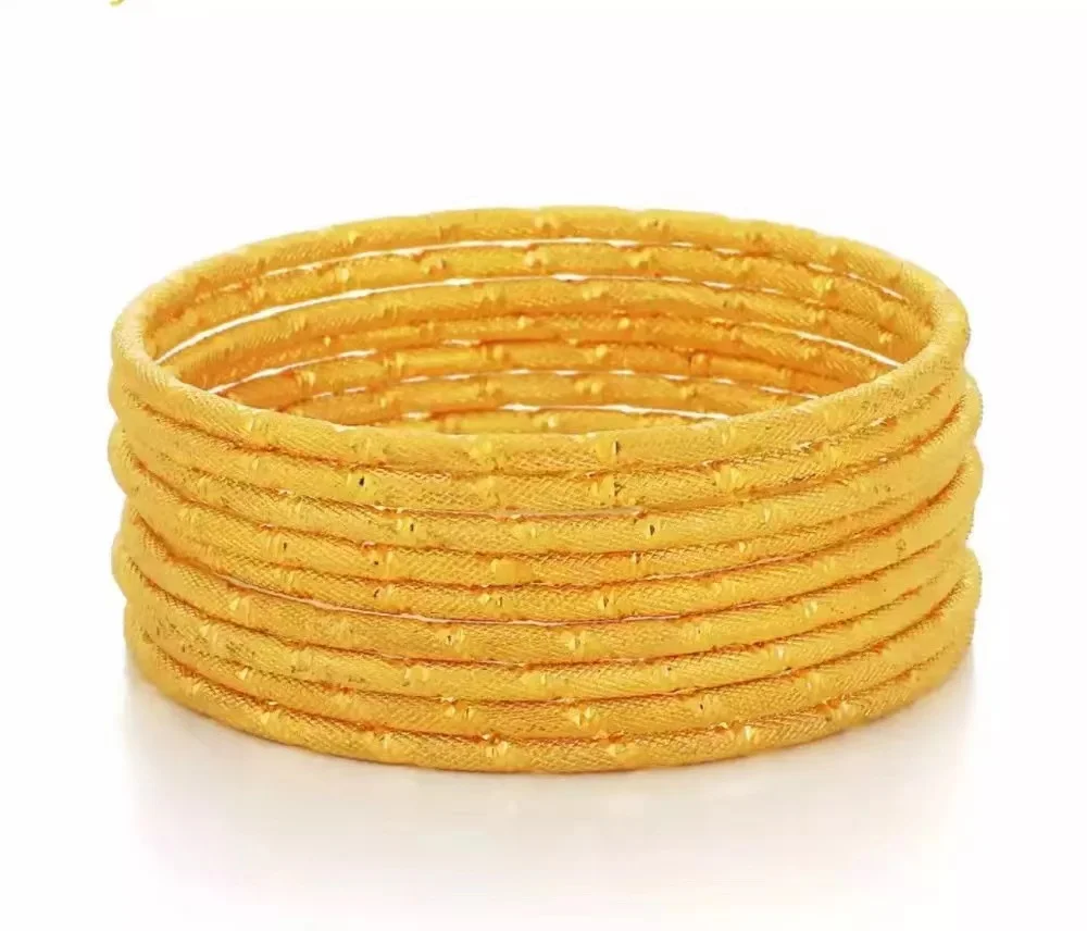 Adixyn Gold Plated Bangle for women men African Dubai Bracelet Wedding Luxury Hawaiian Jewelry