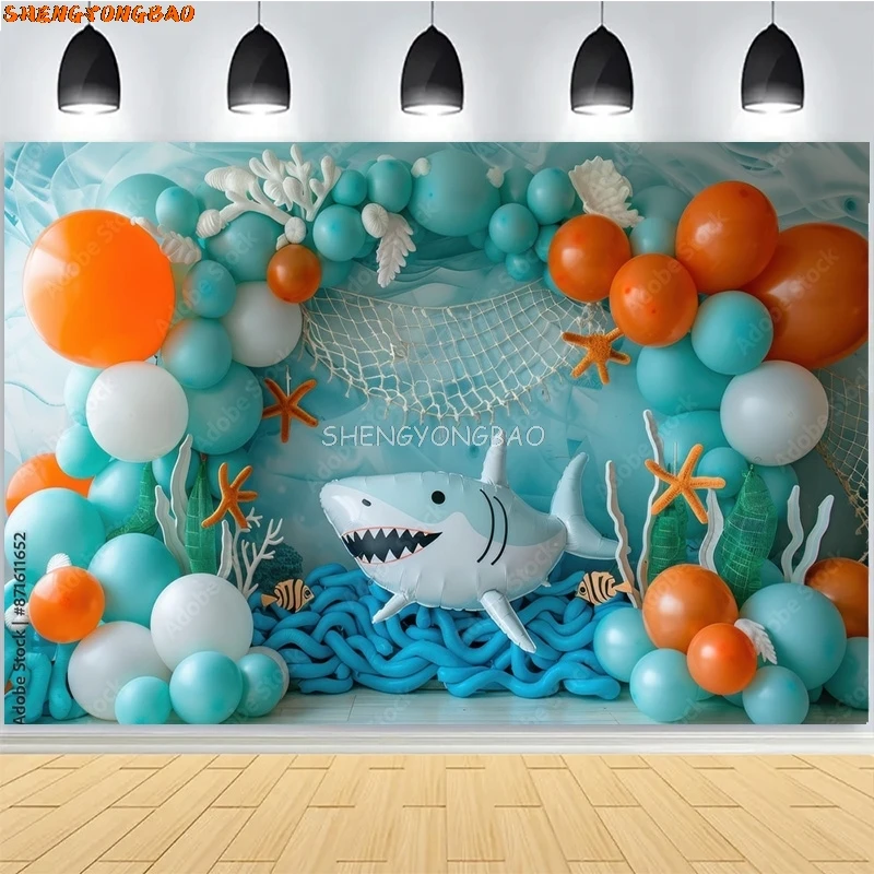 Gewölbte Luftballons Digitale Fotografie Kulissen Prop Kinder Baby Geburtstag Regenbogen Wolken Foto Studio Hintergrund AO-06