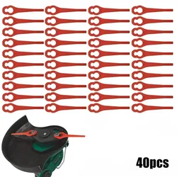 40pcs 10X5mm Grass Trimmer Head Blade Plastic For Parkside PRTA 20-LiA1 LIDL IAN 311046 Garden Brushcutter Lawnmower Parts