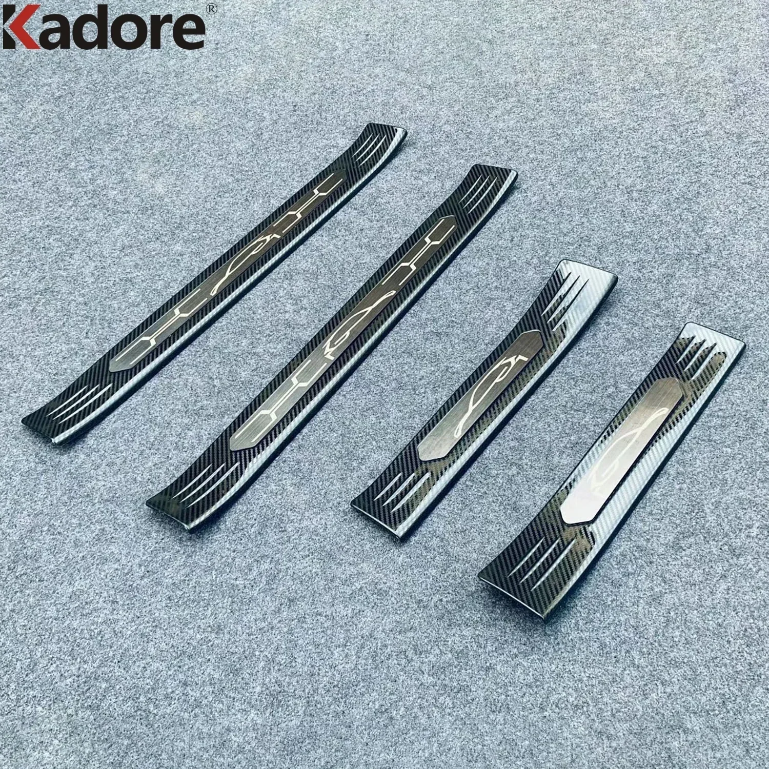 Door Sill Scuff Plate Cover Trim For Toyota Venza Harrier 2020-2022 2023 2024 Steel Car Exterior Welcome Pedal Guard Accessories