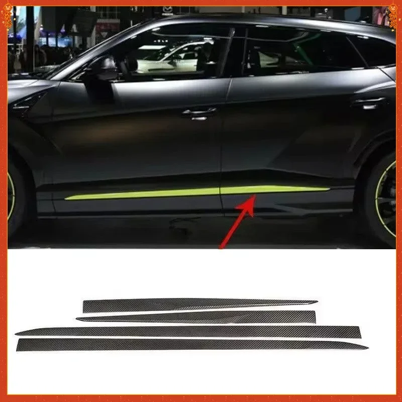 For Lamborghini Urus Real Dry Carbon Fiber body door anti-scratch strip Modification exterior decoration auto supplies