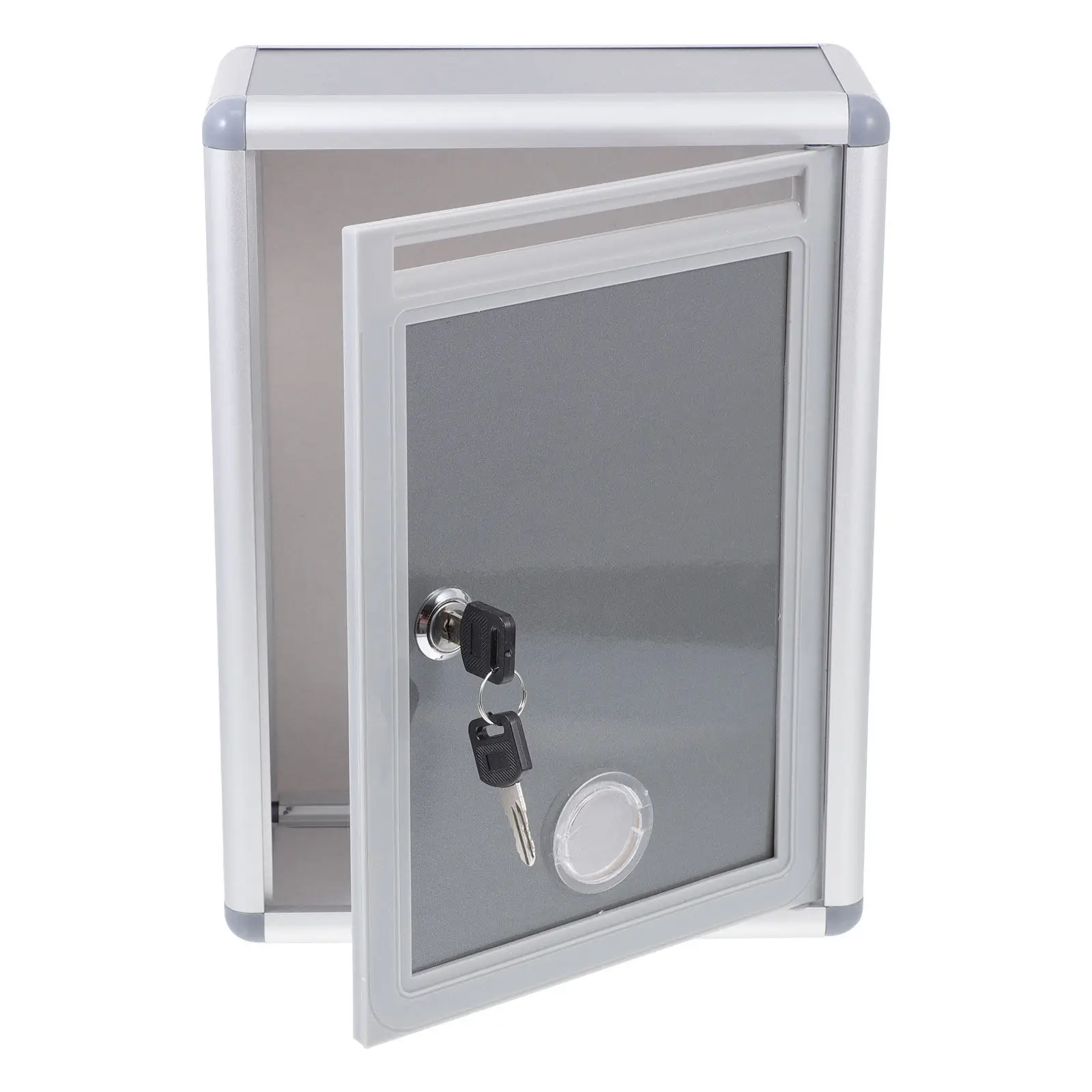Metal Office Suggestion Box Lockable Letter Box Lightweight Hanging Mail Storage Holder for School Office Fundraiser Complaint