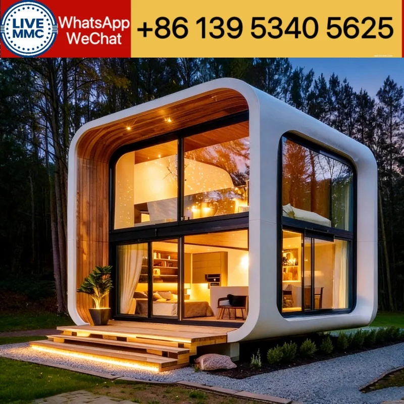 Cápsula de cabina de manzana modular de 30 pies, casa prefabricada, oficina, cápsula de manzana, residencia, cápsula espacial para acampar al aire libre